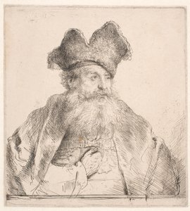 Vanha mies turkishattulla tekijältä Rembrandt van Rijn