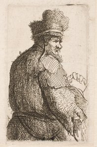 Vanha mies takaa katsottuna tekijältä Rembrandt van Rijn