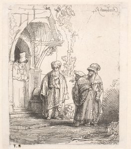 Jaakob ja Laban () tekijältä Rembrandt van Rijn