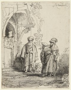 Jaakob ja Laban tekijältä Rembrandt van Rijn