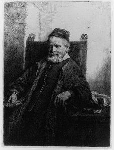 Jan Lutma, kultaseppä, 1656 tekijältä Rembrandt van Rijn