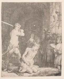 Johannes Kastaja mestasi päänsä tekijältä Rembrandt van Rijn