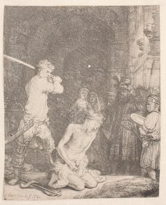 Johannes Kastaja mestasi päänsä tekijältä Rembrandt van Rijn