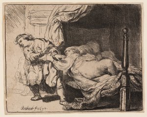 Joosef ja Potifarin vaimo tekijältä Rembrandt van Rijn