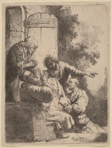 Joosefin takki tuotiin Jaakobille tekijältä Rembrandt van Rijn