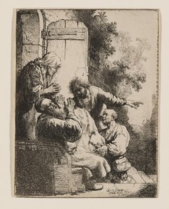 Joosefin takki tuotiin Jaakobille tekijältä Rembrandt van Rijn