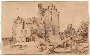Kostverlorenin rappeutuva linna tekijältä Rembrandt van Rijn