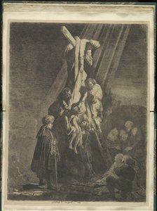 Kruisafname: tweede plaat Kokoelma kahdeksankymmentäviisi alkuperäistä vedosta (sarjan nimi) tekijältä Rembrandt van Rijn