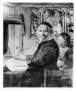 Lieven Willemsz van Coppenol, n. 1658 (etsaus) tekijältä Rembrandt van Rijn