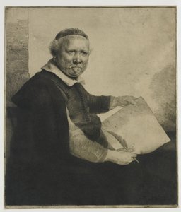 Lieven Willemsz. van Coppenol, kirjoitusopettaja: suurempi kuva tekijältä Rembrandt van Rijn