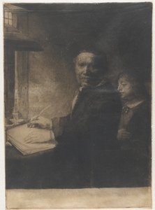 Lieven Willemsz. van Coppenol, kirjoitusmestari: pienempi levy tekijältä Rembrandt van Rijn