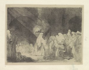 Loflied van Simeon Kokoelma kahdeksankymmentäviisi alkuperäistä vedosta (sarjan nimi) tekijältä Rembrandt van Rijn