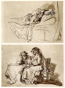 Valehteleva nainen, The Talk tekijältä Rembrandt van Rijn