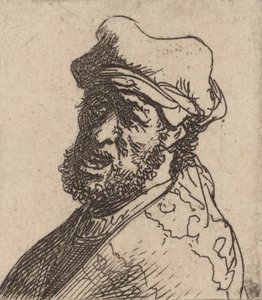 Mies huutaa, kolme neljäsosaa jäljellä, n. 16301631. tekijältä Rembrandt van Rijn