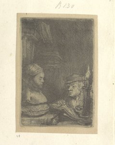 Mies, piirustus kipsimallista Recueil de quatre-vingt-cinq estampes originales (sarjan nimi) tekijältä Rembrandt van Rijn