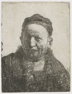 Mies, jolla on tiukka lippis: rintakuva (taiteilijan isä?) tekijältä Rembrandt van Rijn