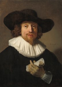 Mies nuottien kanssa, 1633 tekijältä Rembrandt van Rijn