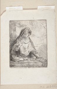Kärsimyksen Neitsyt Maria ja Kristuksen kärsimyksen symbolit tekijältä Rembrandt van Rijn