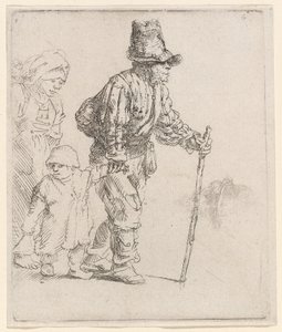 Talonpoikaperhe kulkurilla tekijältä Rembrandt van Rijn