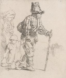 Talonpoikaperhe kulkurilla, n. 1652. tekijältä Rembrandt van Rijn