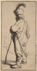 Keppiin nojaava puolalainen tekijältä Rembrandt van Rijn