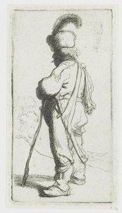 Keppiin nojaava puolalainen tekijältä Rembrandt van Rijn