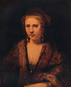 Hendrickje Stoffelsin muotokuva samettibaretin kanssa, c1654 tekijältä Rembrandt van Rijn