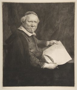 Muotokuva Lieven Willemsz van Coppenolista, Suuren levyn kirjoitusmestari, 1658. tekijältä Rembrandt van Rijn