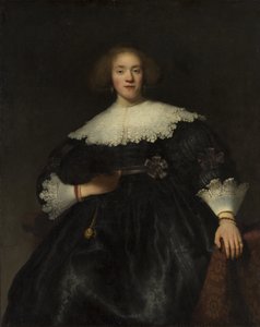 Nuoren naisen muotokuva tuulettimen kanssa, 1633. tekijältä Rembrandt van Rijn