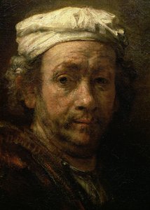 Taiteilijan muotokuva maalaustelineessa, yksityiskohta kasvoista, 1660 (91054:n yksityiskohta)