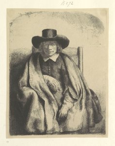 Portree van de prentverkoper Clement de Jonghe Kokoelma kahdeksankymmentäviisi alkuperäistä vedosta (sarjan nimi) tekijältä Rembrandt van Rijn