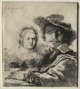 Rembrandt ja hänen vaimonsa Saskia, 1636. tekijältä Rembrandt van Rijn
