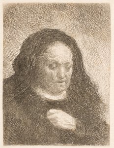 Rembrandtin äiti, käsi rinnalla: pieni rintakuva tekijältä Rembrandt van Rijn