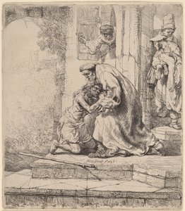 Tuhlaajapojan paluu tekijältä Rembrandt van Rijn