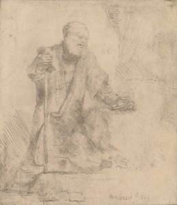 Pyhä Pietari katumuksessa, 1645. tekijältä Rembrandt van Rijn