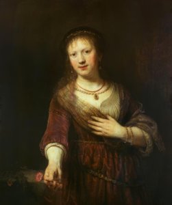 Saskia mit der roten Blume tekijältä Rembrandt van Rijn