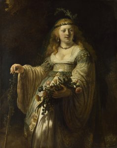 Saskia van Uylenburgh arkadialaisessa asussa, 1635 tekijältä Rembrandt van Rijn