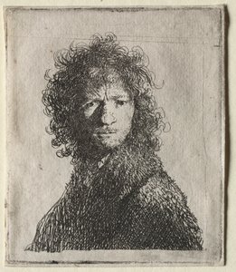 Omakuva kulmien rypistäminen: Rintakuva tekijältä Rembrandt van Rijn