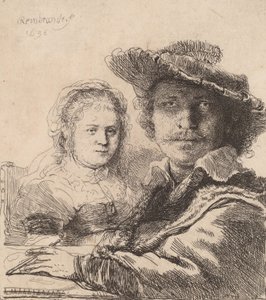 Omakuva Saskian kanssa, 1636. tekijältä Rembrandt van Rijn
