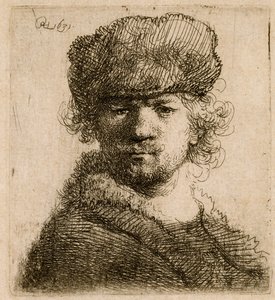 Omakuva raskaassa turkislakissa: rintakuva, 1631. tekijältä Rembrandt van Rijn