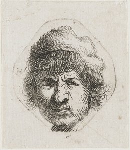 Omakuva kurkisti, n. 1631. tekijältä Rembrandt van Rijn