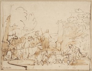 Paimen ja paimenpojat tekijältä Rembrandt van Rijn