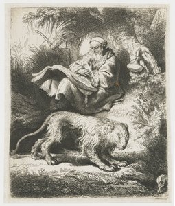 Pyhän Hieronymuksen lukeminen tekijältä Rembrandt van Rijn