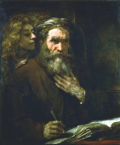 Pyhä Matteus evankelista, 1661 tekijältä Rembrandt van Rijn