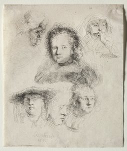 Saskian päällikön ja muiden opintoja, 1636. tekijältä Rembrandt van Rijn