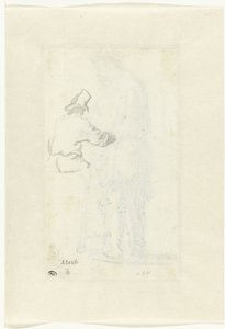 Tutkimus miehestä, nähtynä takaapäin tekijältä Rembrandt van Rijn
