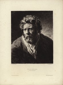 Tete de Viellard, kirjoittanut Rembrandt Harmenszoon van Rijn. Kaiverrus Jules Jacquemart, 1877 tekijältä Rembrandt van Rijn