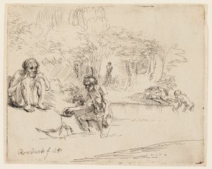 Uimarit tekijältä Rembrandt van Rijn