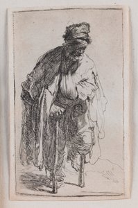 Kerjäläinen puisella jalalla tekijältä Rembrandt van Rijn