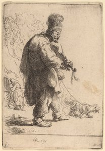 Sokea viulunsoittaja tekijältä Rembrandt van Rijn